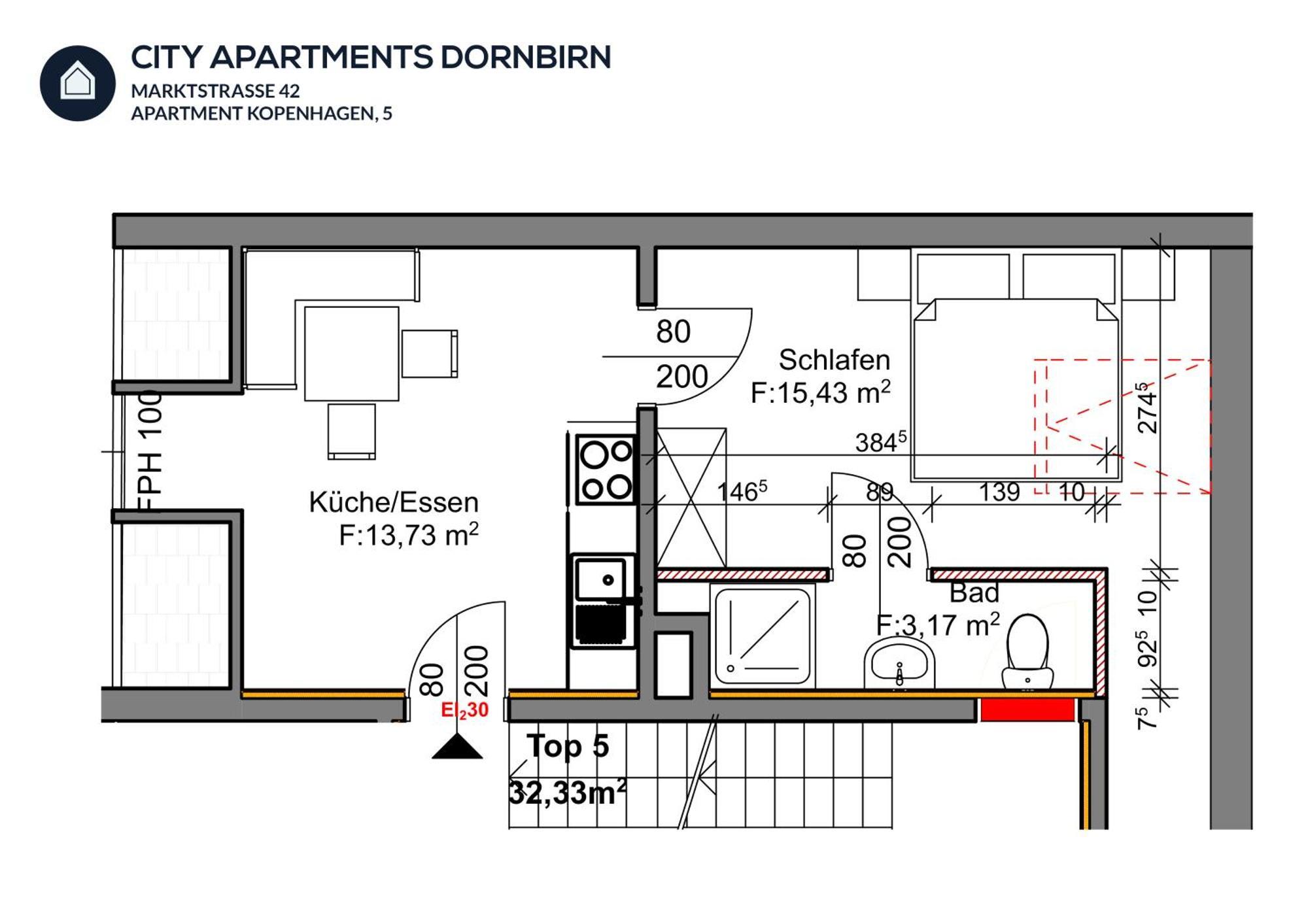 City Apartments Dornbirn Gemuetliches Apartment Im Stadtzentrum Dornbirn, Kopenhagen 5 מראה חיצוני תמונה